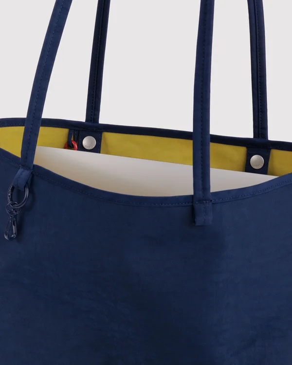 Medium Nylon Reversible Tote - Navy Mix