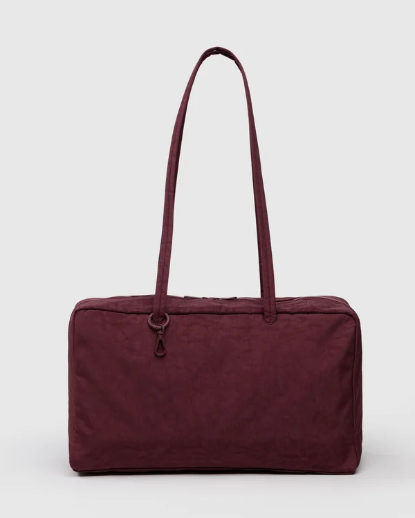 Medium Nylon Bowler Bag - Sale - Mahogany