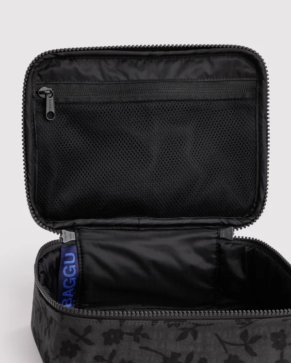 Small Cosmetic Case - Charcoal Ditsy Floral