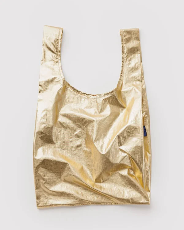 Standard Baggu - Gold Metallic - Material: ripstop-nylon