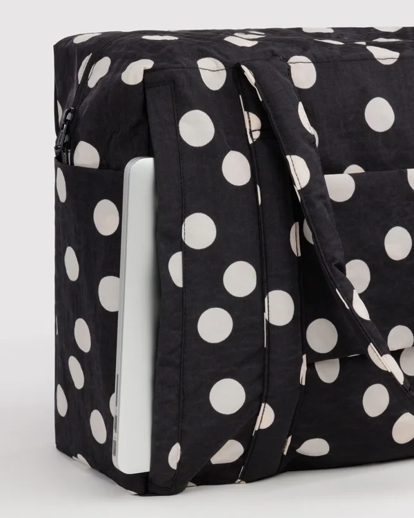 Cloud Carry-On - Black And Cream Polka Dot - Size: OS