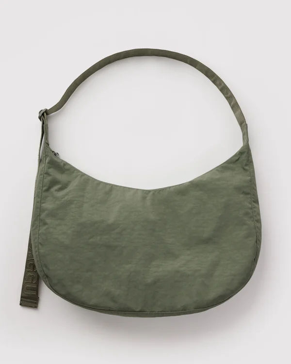 Large Nylon Crescent Bag - Caper - Size: OS