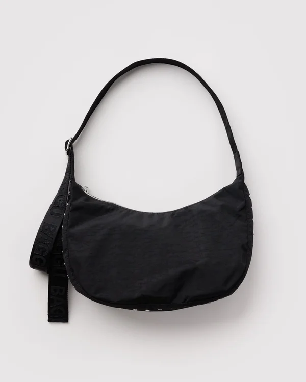 Medium Nylon Crescent Bag - Studs